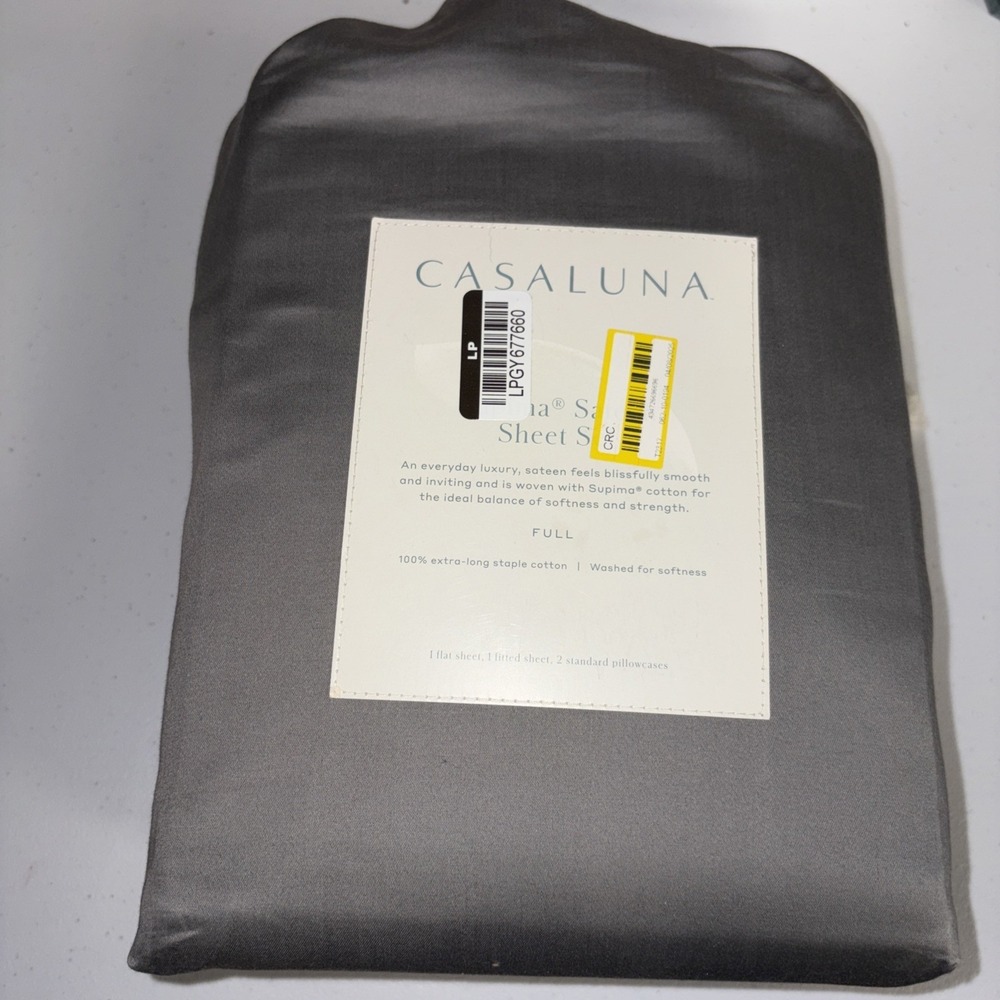New Casaluna Temperature Balancing Sheet Setโ Size Full Metal Gray 300 TC